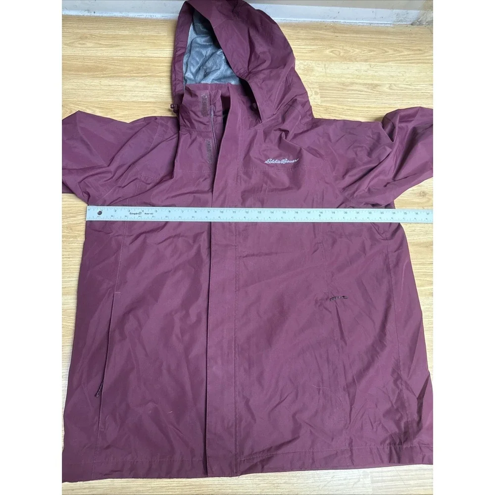 Eddie Bauer Weatheredge Packable Rainfoil Hooded Jacket - Mens Large - Maroon